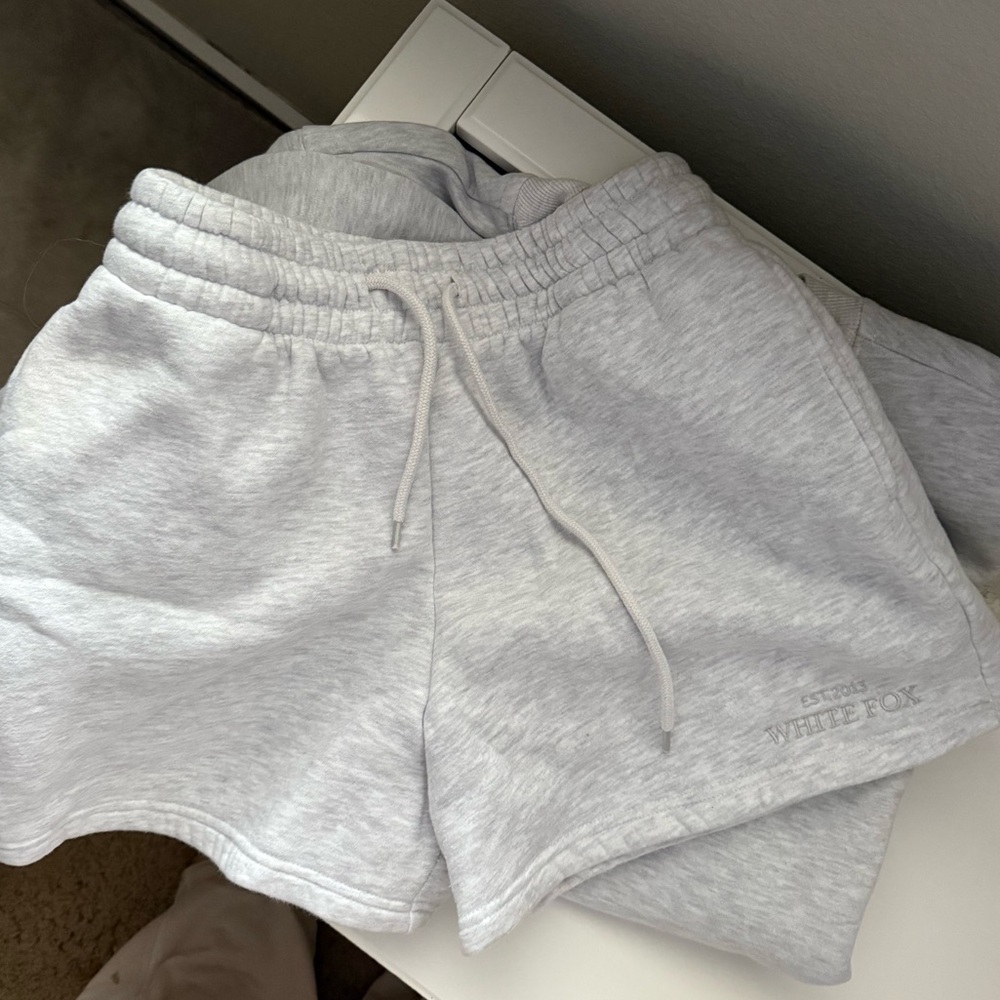 White Fox Boutique Light Gray Sweat Shorts
